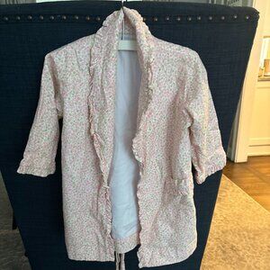Elephante Sweet Pink Floral Ruffled Robe size 2 robe 💞💓